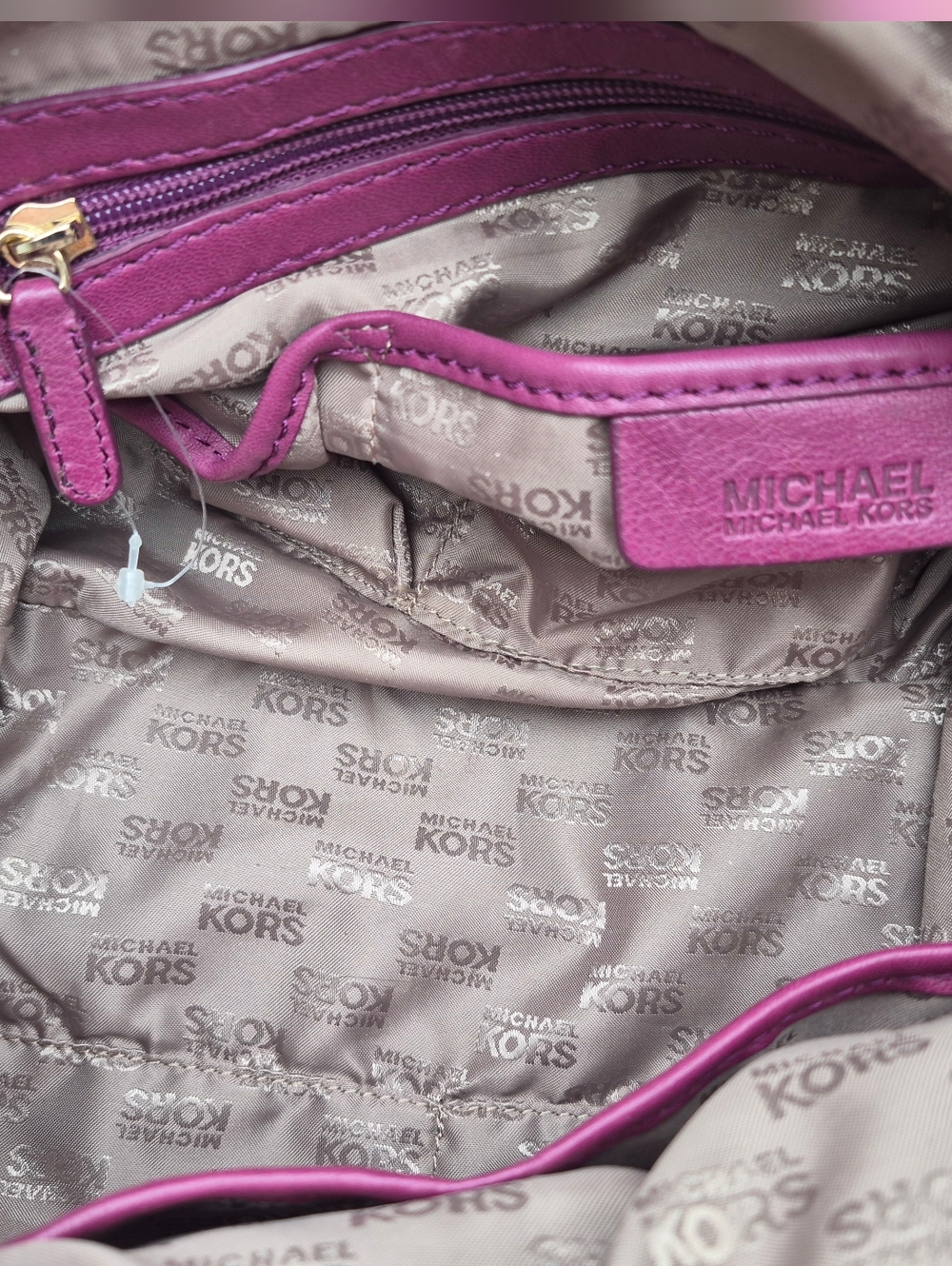 MICHAEL Michael Kors Vintage Mulberry Leather Satchel Shoulder Bag - Picture 12 of 13
